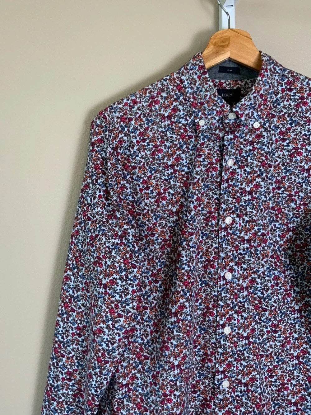 J. Crew Floral Printed Slim Fit Casual Button Down Shirt